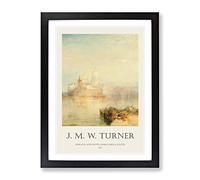 The Dogana And Santa Maria Della Salute By Joseph William Turner Exhibition Museum Painting Framed Print | A4 Black Framed Wall Art | Ready to Hang | Modern Historical Picture | Living Room Office
