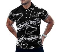 The Dogfather English Foxhound Mens Polo Shirts Short Sleeve Golf Shirt Casual T-Shirt Top for Work Athletic 3XL