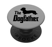 The Dogfather - funny dog gift, funny Dandie Dinmont Terrier PopSockets PopGrip: Swappable Grip for Phones & Tablets