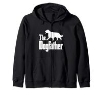 The Dogfather Gift Funny Irish Red and White Setter Zip Hoodie