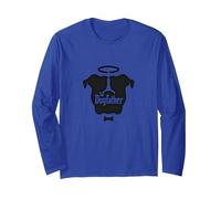 The Dogfather: Iconic Dog Lover Parody Long Sleeve T-Shirt, Adult Unisex, Royal Blue, S