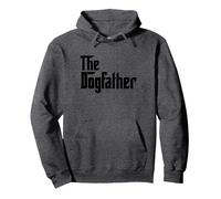 the dogfather Pullover Hoodie, Adult Unisex, Dark Heather Grey, XX-Large