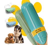 THE DOGGY DENTISTS Dog & Cat Finger Toothbrush Pack (2) - 360° Silicone Pet Toothbrush with Protective Case - Perfect for Puppies, Tartar Removal, Bad Breath & Daily Pet Teeth Cleaning