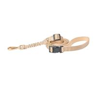 The DOGISTRY - City Dog Leash - Dune - Award-Winning Adjustable Hands-Free Design - Luxe Gold Hardware & Style-Forward Functionality - Medium
