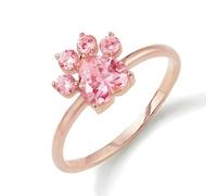 The Dogmother Dog Paw Ring, 925 Sterling Silver Rose Gold Pet Animal Puppy Paw Ring for Women, Pet Memorial Jewelry for Pet Loving Friends (8)