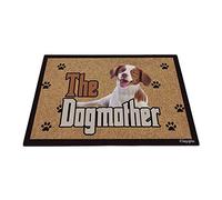The Dogmother Lovely Brittany Spaniel, Dog Mom Funny Puppy Animal Pet Floor Mats Absorbent Bathroom Rug Non-Slip Entrance Rug For Hallway Entry Shower 40X60Cm