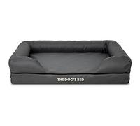 The Dog's Bed Replacement Outer Cover Only For The Dog's Bed Orthopaedic, Washable Oxford Fabric, Medium Grey with Black Piping