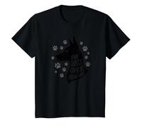 The Dogs Over Humans: Canine Lover's Paw T-Shirt, Kids, Black, 4 Years