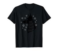 The Dogs Over Humans: Canine Lover's Paw T-Shirt, Men, Black, 5XL