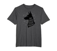 The Dogs Over Humans: Canine Lover's Paw T-Shirt, Men's Big and Tall, Dark Heather Grey, 2X Tall