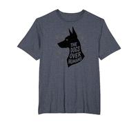 The Dogs Over Humans: Canine Lover's Paw T-Shirt, Men's Big and Tall, Heather Blue, 5X Tall