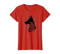 The Dogs Over Humans: Canine Lover's Paw T-Shirt, Women, Red, L