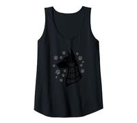 The Dogs Over Humans: Canine Lover's Paw Tank Top, Women, Black, M