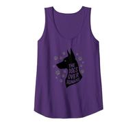 The Dogs Over Humans: Canine Lover's Paw Tank Top, Women, Purple, M