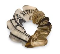 The Dollar And Bitcoin Women Scrunchies for Ponytail Holders Soft Satin Elastic Hair Ties for All Hair Types