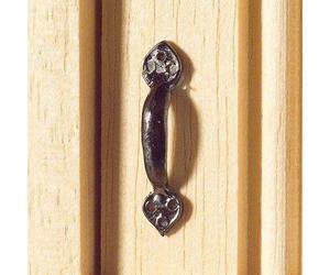 The Dolls House Emporium Black Tudor-Style Door Handles, 2 pcs