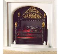 The Dolls House Emporium Light Up Fancy Victorian Fire Grate with Glowing Coals 12V Electric