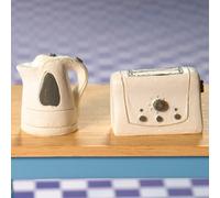 The Dolls House Emporium Modern Kettle & Toaster (Polyresin)