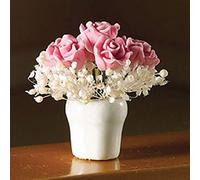 The Dolls House Emporium Pink Rose Arrangement in Vase
