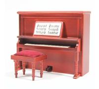 The Dolls House Emporium Victorian Upright Piano & Stool (Mahogany finish) 1:12 scale