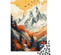 The Dolomites 1000 Piece Jigsaw Puzzle, Mountain Lake Town View, Decorative Artwork, Matte Printed Jigsaw, Family Night Game for Adults, 70x50cm/1000pcs