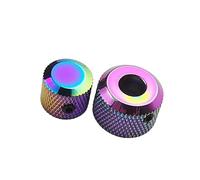 The Dome Shaped Volume And Tone Knob Replacement Part Is Chrome Plated And Suitable For Beginners Guitar Knobs For Adult Beginners(1pcs rainbow)
