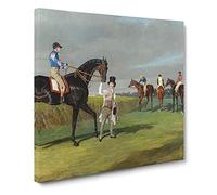 The Doncaster Gold Cup by John Frederick Herring Canvas Print | Gallery Wrapped 30mm Frame Wall Art | 20x20 inches | Ready to Hang | Modern Picture | Living Room Bedroom Lounge Office