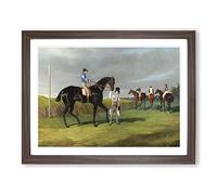 The Doncaster Gold Cup By John Frederick Herring Classic Painting Framed Print | A4 Walnut Framed Wall Art | Ready to Hang | Classic Historical Picture | Living Room Bedroom Lounge Office