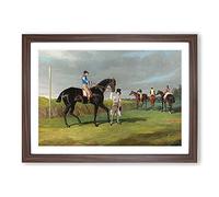 The Doncaster Gold Cup by John Frederick Herring Framed Print | A2 Walnut Framed Wall Art | Ready to Hang | Modern Nature Picture | Living Room Bedroom Lounge Office