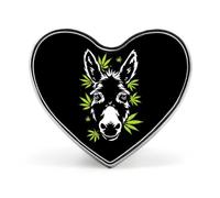 The Donkey And Weeds Cute Brooch Pin for Men Women Badge | Heart Lapel Pins For Bag Hat Wedding Party