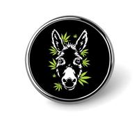 The Donkey And Weeds Cute Brooch Pin for Women Men Badge