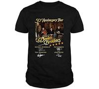 The DoobieBrothers 50th Anniversary Tour Signatures Shirt Men Graphic Tops Funny Tee X-Large Black