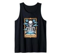 The Doomscroller Skeleton Social Media Meme Tank Top
