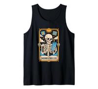 The Doomscroller Skeleton Tarot Social Media Meme Tank Top