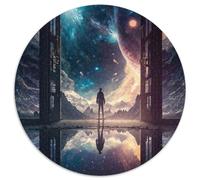 The Door to The Unknown Adult Jigsaw Puzzles 1000 Pieces 1000Pc Adults Round Jigsaw Puzzle Relax & Challenge, Colorful Home Decor Art, for Friends (Size 67.5x67.5cm)