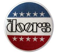 The Doors Logo Stars & Stripes Standard Woven Patch in White The Doors White
