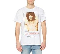 The Doors Men's American Poet Short Sleeve T-Shirt, White, Large