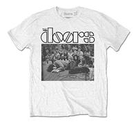 The Doors Men's Jim On Floor Short Sleeve T-Shirt, White, XX-Large
