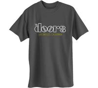 The Doors Men's LA California Cotton T-Shirt in Charcoal | Size: 2XL The Doors Charcoal 2XL