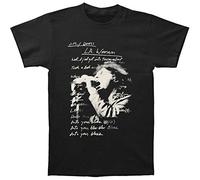 The Doors Men's LA Woman Lyrics Short Sleeve T-Shirt, Black, Large