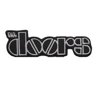 The Doors Patch Band Logo Official Black Woven Iron On 28 x 90mm Accessory Size