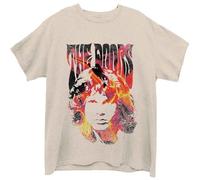 The Doors T Shirt Jim Face Fire Band Logo New Official Mens Natural