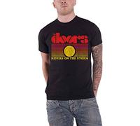 The Doors T Shirt Riders on The Storm Distressed Sunset Logo Official Mens Black L