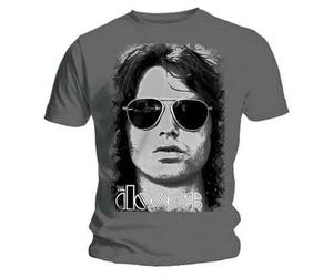 The Doors T Shirt Summer Glare Jim Morrison Band Logo Official Mens Grey M