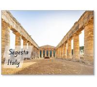 The Doric Temple of Segesta. The Archaeological Site at Sicily, Italy, Europe., Fridge Magnet
