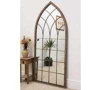 The Dorset - Rustic Framed Arched Leaner Wall Mirror 66" X 30" (168CM X 76CM)