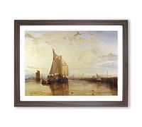 The Dort Packet Boat By Joseph Mallord William Turner Classic Painting Framed Print | A3 Walnut Framed Wall Art | Ready to Hang | Classic Vehicle Picture | Living Room Bedroom Lounge Office