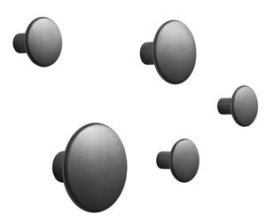 The Dots wall hook set of 5 black Muuto - 5710562030029