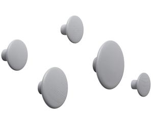 The Dots Wall Hook set of 5 gray Muuto - 5710562030128