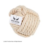 The Dove Factor Nautical Rope Knot Fabric Door Stop - Off White/tan/cream/egg Shell